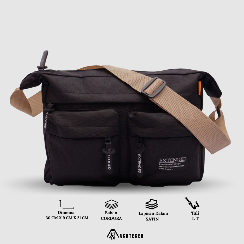 Men's Sling Bag Slingbag Men Premium Casual Trendy Distro Sling Bag School Work College Messenger