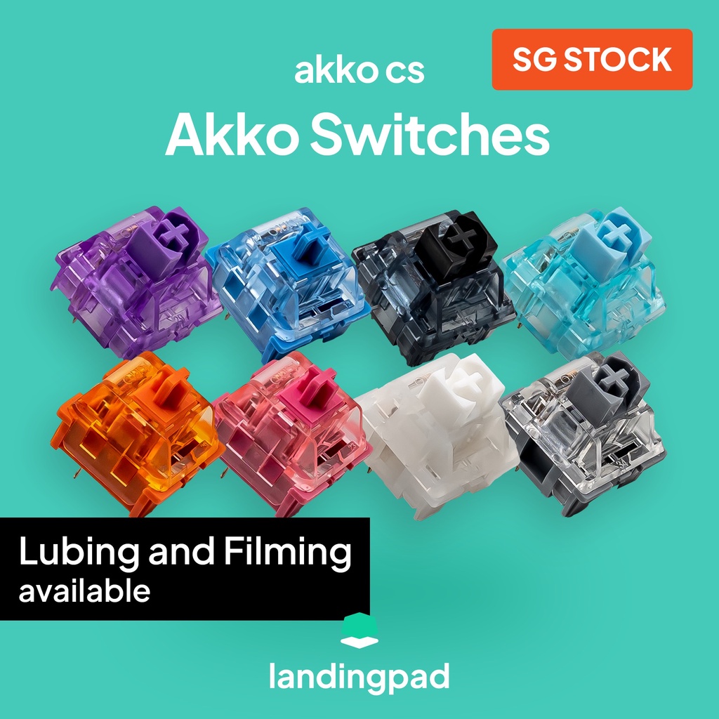 Akko CS/Jelly/V3 Switches Mechanical Keyboard Switch CREAM YELLOW BLUE V3 PRO LAVENDER JELLY PURPLE BLUE BLACK SILVER