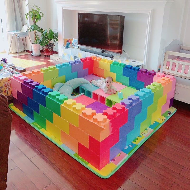 Children&#039;s epp building blocks Paradise Mall foam building blocks Castle wall fence large foam indoor Toy Playground