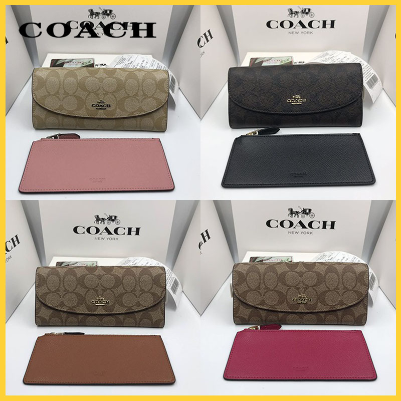 Women&#039;s Classic C Pattern Long Wallet Coin Purse Zipper Wallet 52601