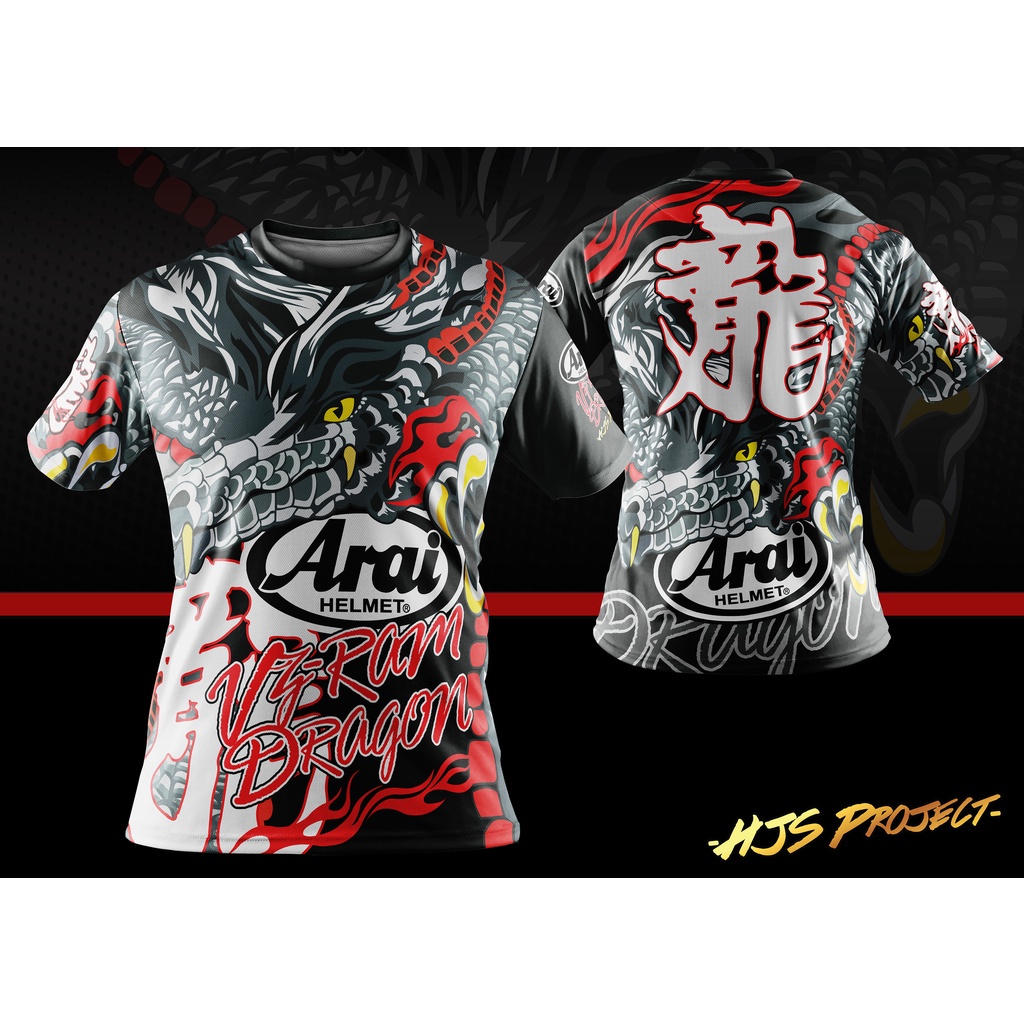 arai dragon flyingsquirrelprintsbaju sublimation tshirt | baju jersey sublimation | shortsleeve