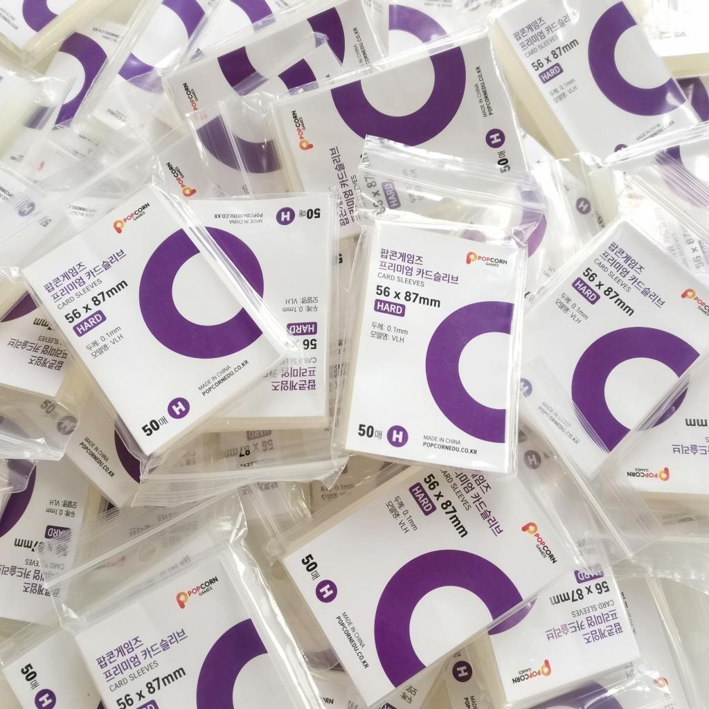 50pcs Popcorn Games Card Sleeves 20dmm Kpop Photocard Sleeve Card Protective Film